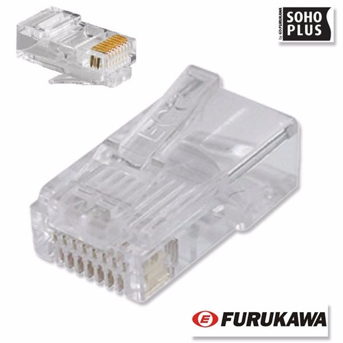 100 Peças - Conector Rj45 Original Furukawa Cat.5e Soho Plus