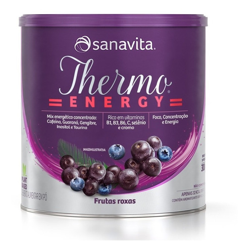 Termogênico Thermo Energy 300g - Sanavita Sabor Frutas Roxas