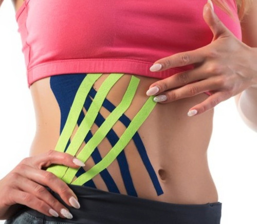 Fita Kinésio Tape Bandagem Elás. Kelogel Premium 5cmx5m 10un Cor Rosa