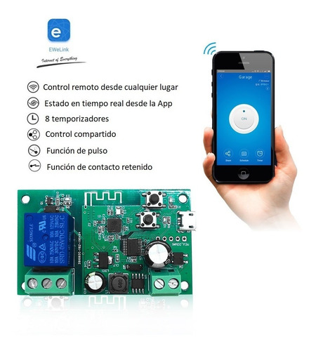 Imagen 4 de 7 de Smart Rele Wifi+rf Ewelink 1 Canal Na/nc 5vdc / 7-32v Ac/dc