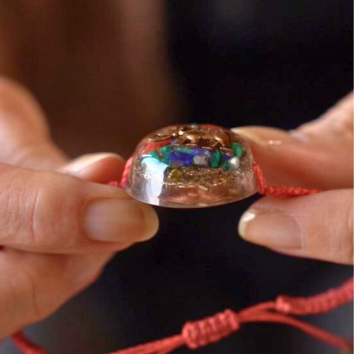 Pulsera Orgon Elefante Con Piedras 7 Chackras- Ajustable