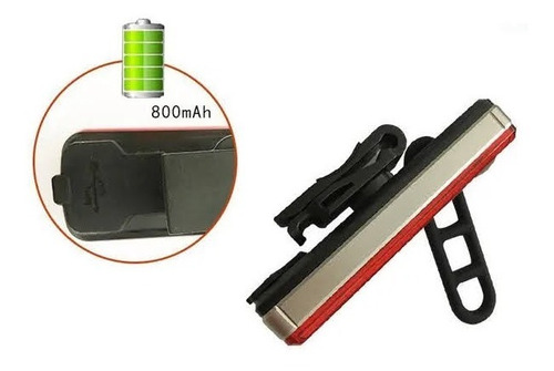 Luz Trasera 180 Lumen Cob Led Para Bicicleta / Recargable