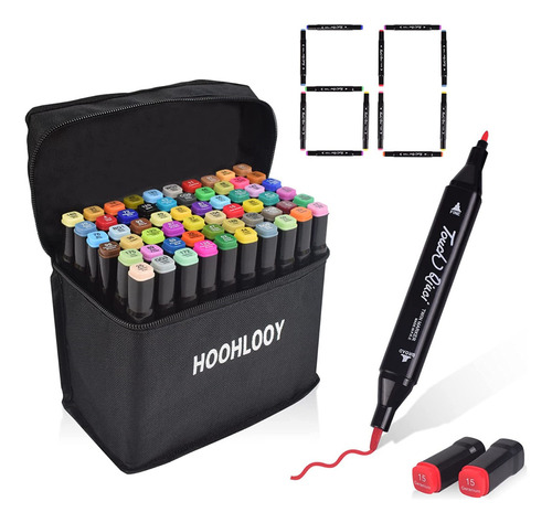 Marcadores Base De Alcohol X60 Colores Con Estuche