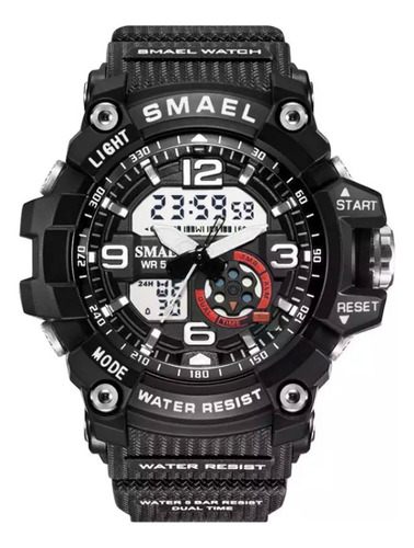 Relógio Digital Masculino Esportivo Branco Smael Militar