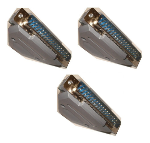 Conector Db37 Macho Para Soldar Con Cubierta Paq3pzas