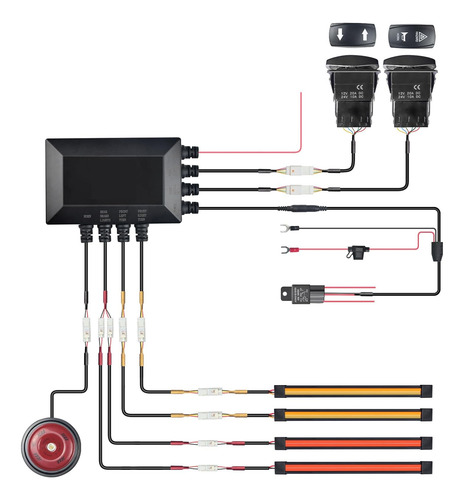 Kit Luces Señal Giro Secuencial Universal Para Atv Utv Sxs C