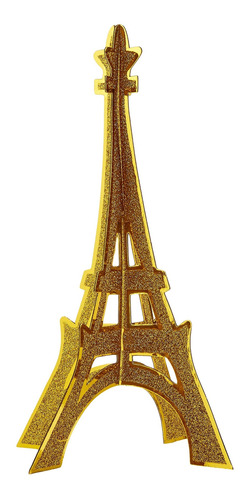 Glittered 3 Torre Eiffel Centerpiece Accesorio Fiesta 1