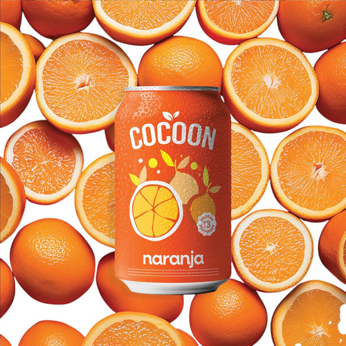 Pack X 6 Cocoon Gaseosa Soda C/ Probióticos Sabor Naranja