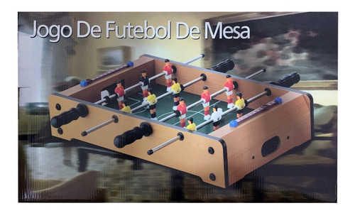 Jogo Futebol Pebolim Totó Mini Mesa 12 Jogadores 51cm