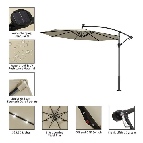 Sombrilla De Patio Elegante