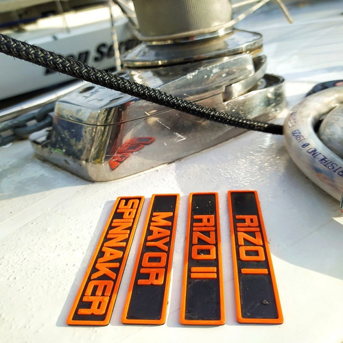 Imagen 3 de 9 de Kit Carteleria Náutica Stopper Tableros Lancha Bote Motor