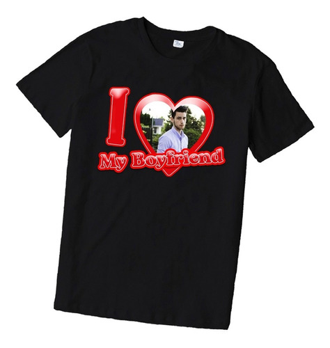 Playera I Love My Boyfriend Con Foto Personalizada 