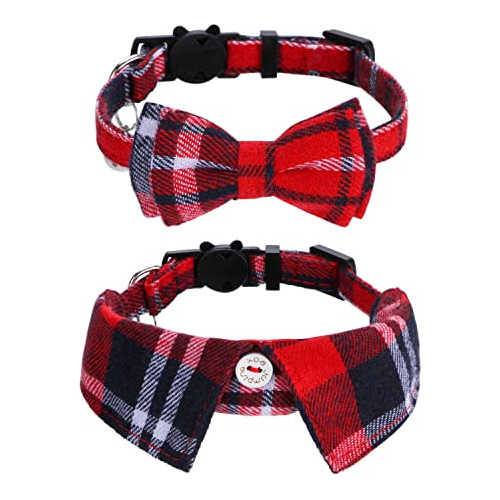 Faleela 2 Pack/set Collar De Gato Con Linda Pajarita Y Campa