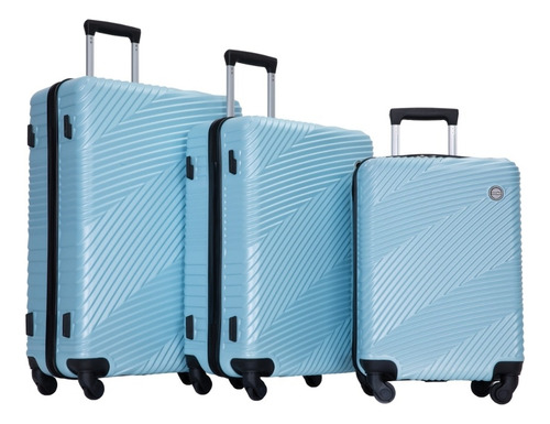 Set De Equipaje Rigido 3 Maletas Con Ruedas 360°