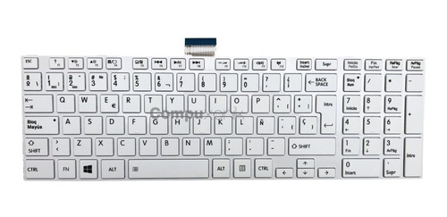 Teclado Para Toshiba L875 L850 L855 L870 Marco Blanco Españo