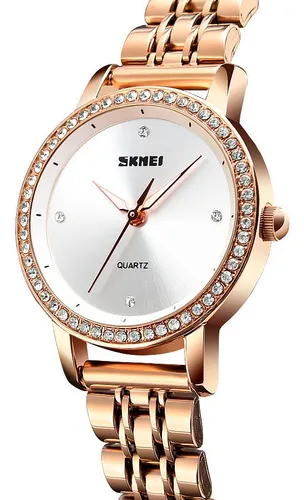 Reloj Mujer Skmei 1311 Acero Minimalista Elegante Clasico Color de