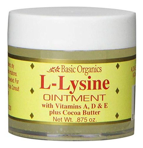 Basic Organics L-lysine Lip Ointment, 0.875 Oz