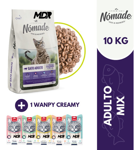 Nomade Gato 10kg + Wanpy | Solo Stgo | Mdr