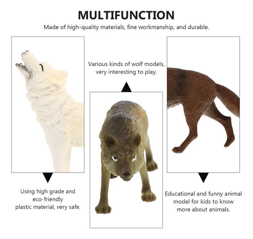 Figuras Realistas De Animales Salvajes Con Modelos De Lobos