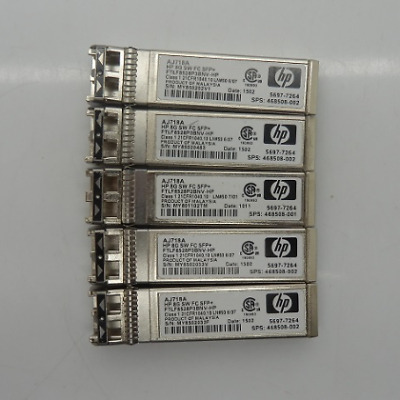 Lot Of 5 Hp 8gb Short Wave Fiber Transceiver 4686508-002 Zzf