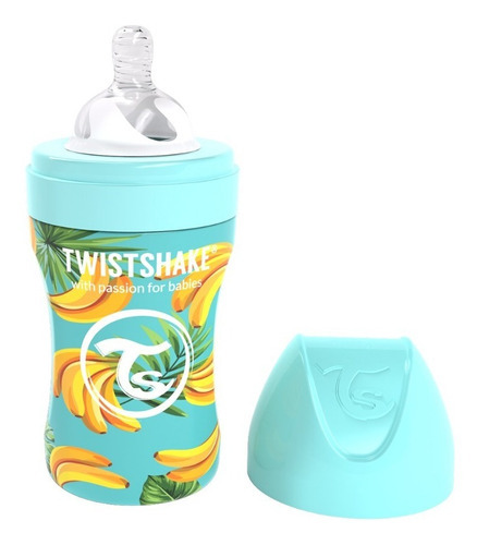 Mamadera Twistshake De Acero Inoxidable 260ml Color Banana