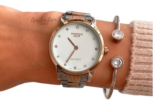 Reloj Knock Out Dama Modelo 2466 Linea Elegant  Amsterdamarg