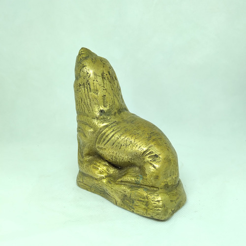 Figura Estatuillas Lobo Marino De Bronce (Usado)
