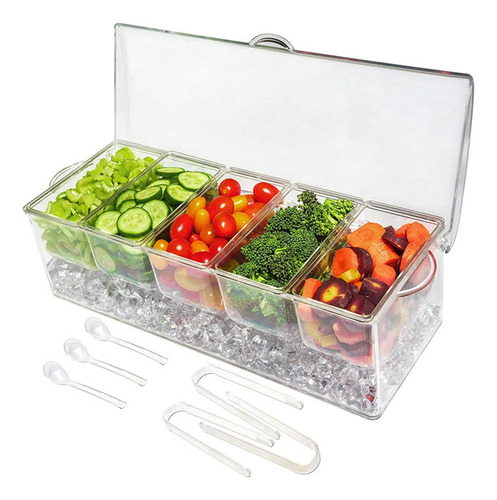 Servidor De Buffet De Comida Fría Servicio De Hielo Con