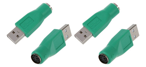 Adaptador 4 X Ps/2 Hembra A Usb Macho Para Teclado M