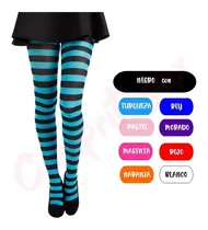 Comprar Pantimedia Media Rayada Disfraz Hallowen Lolita Rojo Blanco