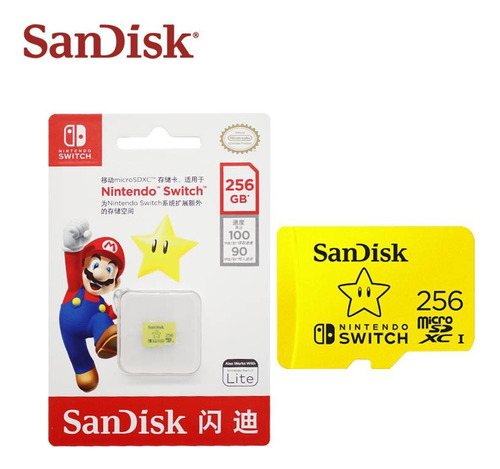 Tarjeta De Memoria Micro Sd Sandisk  Nintendo Switch 256gb
