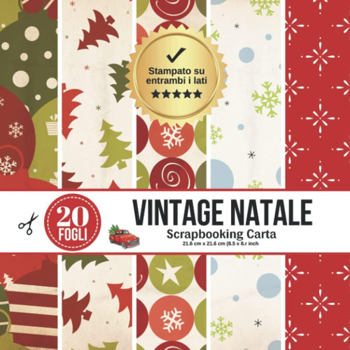 Libro: Vintage Natale Scrapbooking Carta: Kit Artigianale Di