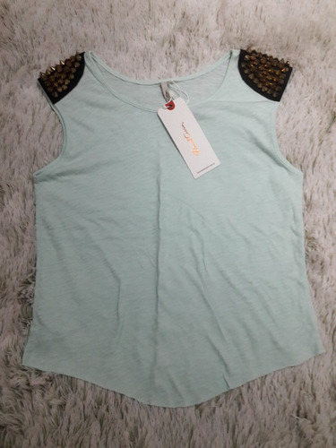 Musculosa Blusa Remera Daniel Cassin Nueva Sin Uso Tachas