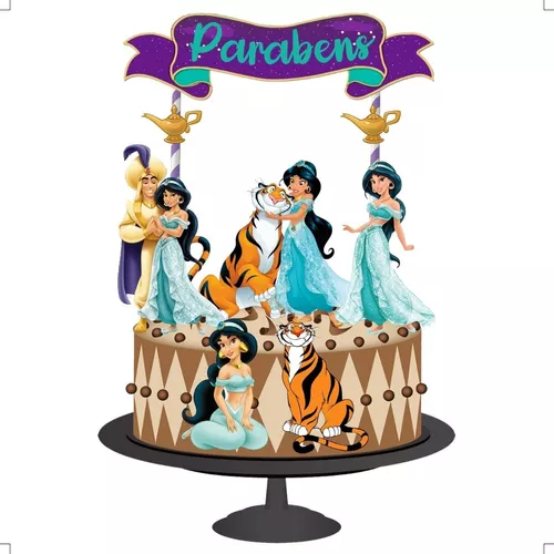 Topo de Bolo Princesa Jasmine, Item Infantil Usado 88462513