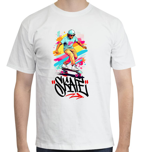 Playera Diseño Skate Ii - Chico Skater - Colores