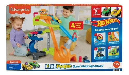 Fisher Price Hot Wheels Pista De Carreras Y Choques Littlee
