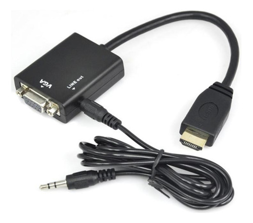 Cable Hdmi A Vga Con Audio Full Hd Adaptador Conversor 1080p