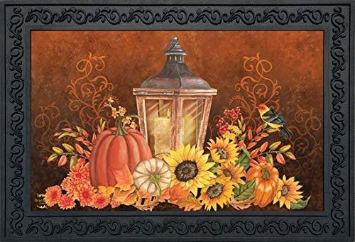 Briarwood Lane Fall Lantern Primitive Felpudo Calabazas Gira