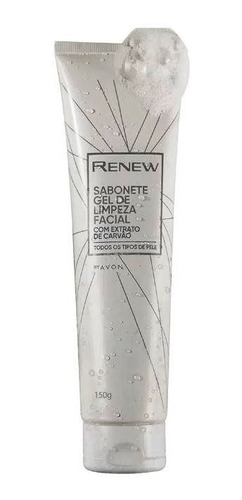 Renew - Sabonete Gel De Limpeza Facial - Extrato De Carvão