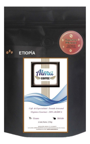  Café Especialidad Origen Único Etiopia Arábica 100% 250 Gr