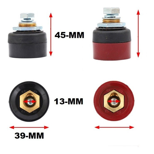 Conector De 1/2 Borne Hembra Para Soldador Inversor 2 Piezas
