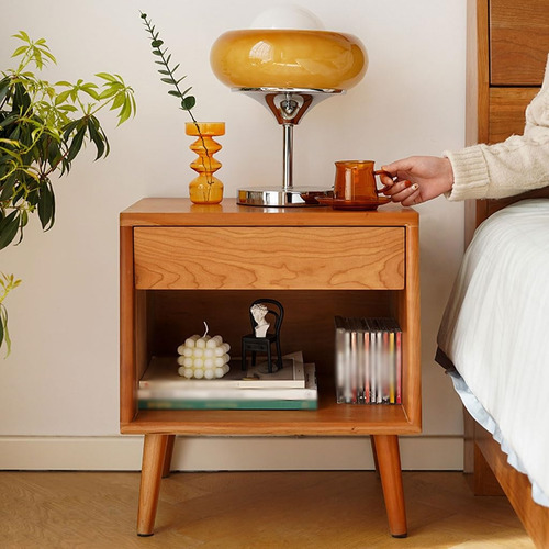 Heaiqi Mesita De Noche Estilo Japonés Mesa De Noche Simple