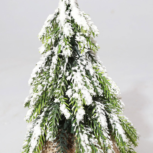 Árbol De Pino De Nieve En Miniatura De Escritorio, Arpillera