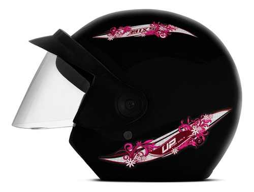 Capacete Aberto Mixs Up For Girls Tamanho Do Capacete 58 Cor Preto