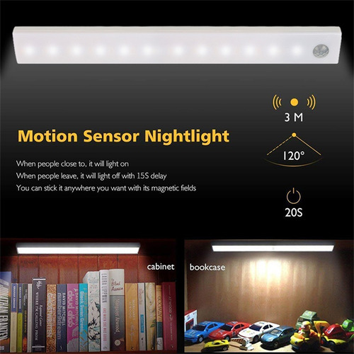 Sensor De Movimento Pir Sem Fio De 12 Led, Indução Infraverm