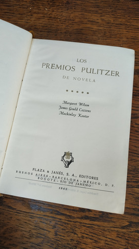 Los Premios Pulitzer Novela 1957 Jose Janes (Usado)