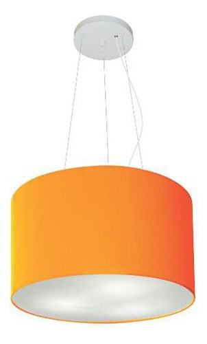 Vivare Iluminação Lustre Pendente Cilíndrico Md-4009 40x21cm Laranja 110V/220V