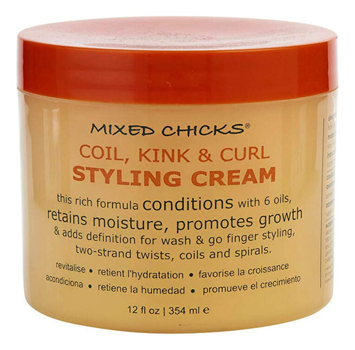 Mixed Chicks Crema Para Peinar Bobina, Torcedura Y Rizo, 12 