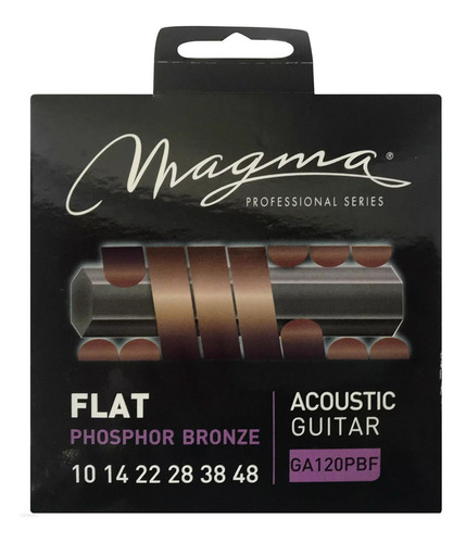 Encordado Guitarra Acustica Magma Ga120pbf Flat Prm