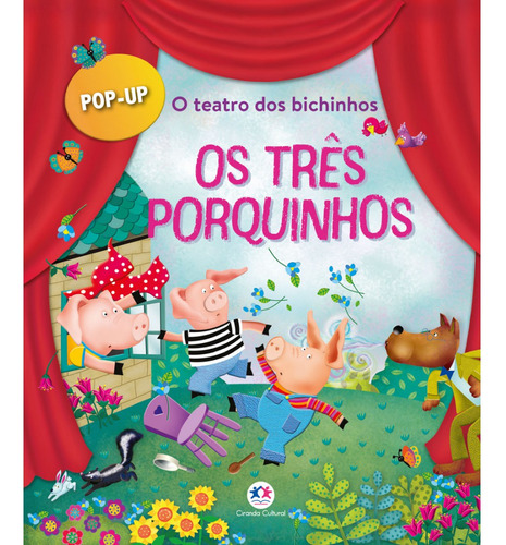 Livro Os Três Porquinhos Pop-up de Cafferata Florencia Editora Ciranda Cultural Capa Dura em Português 2024